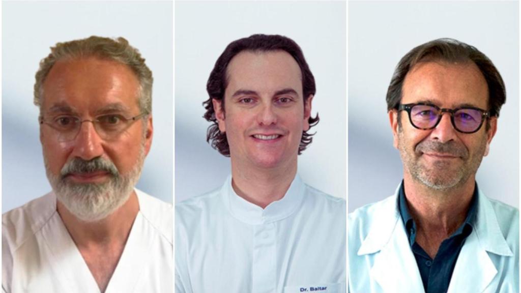 Los doctores Ignacio Lojo, Pablo Baltar Martínez y Alejandro Fernández