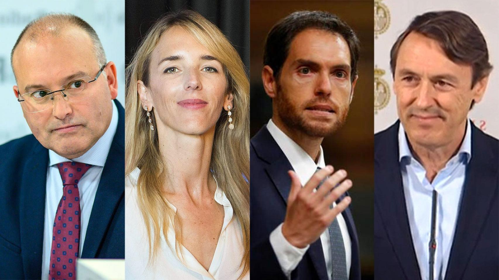 Miguel Tellado, Cayetana Álvarez de Toledo, Sergio Sayas y Rafael Hernando.