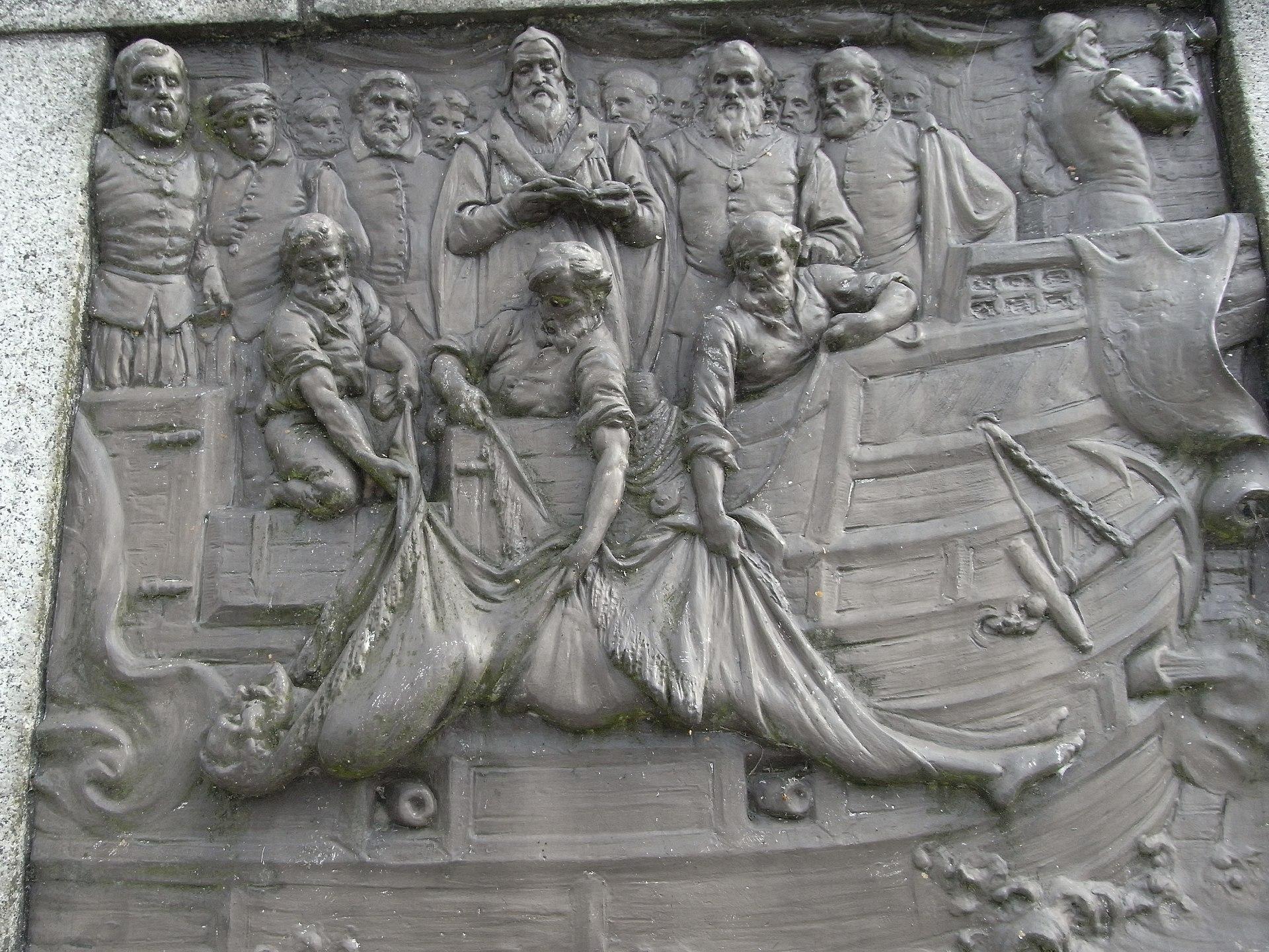 Placa en Portobello que representa la muerte de Drake. https://es.wikipedia.org