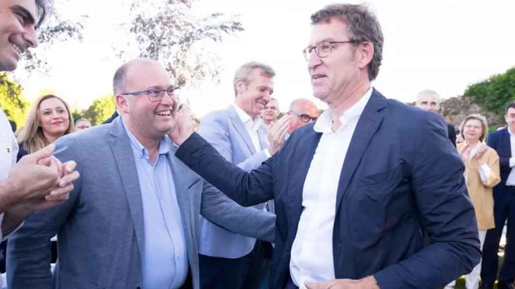 Miguel Tellado, nuevo portavoz del PP en el Congreso, junto al líder del partido, Alberto Núñez Feijóo, en una imagen de archivo.