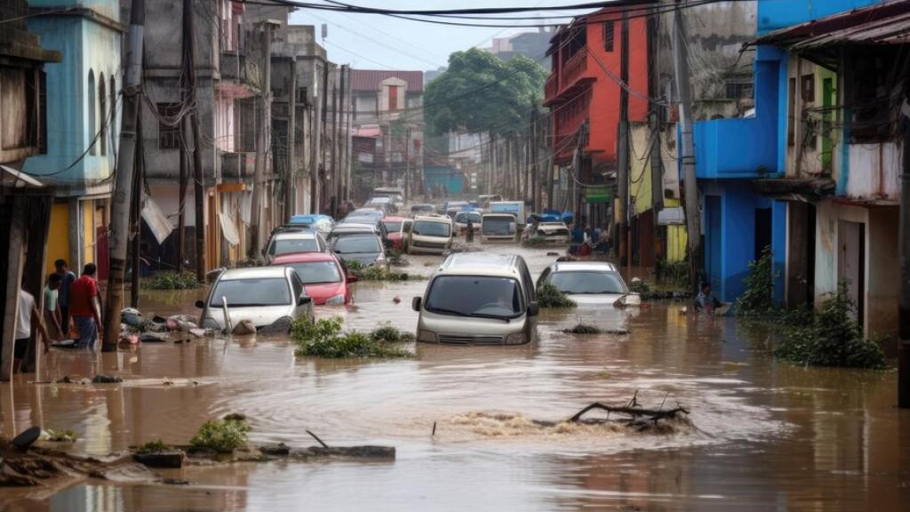 Gandía arrasada, imagen creada por la IA. Freepik Company