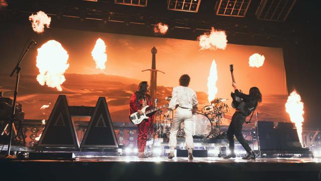 Greta Van Fleet durante su concierto de este lunes en Madrid. Foto: Dara Chriss
