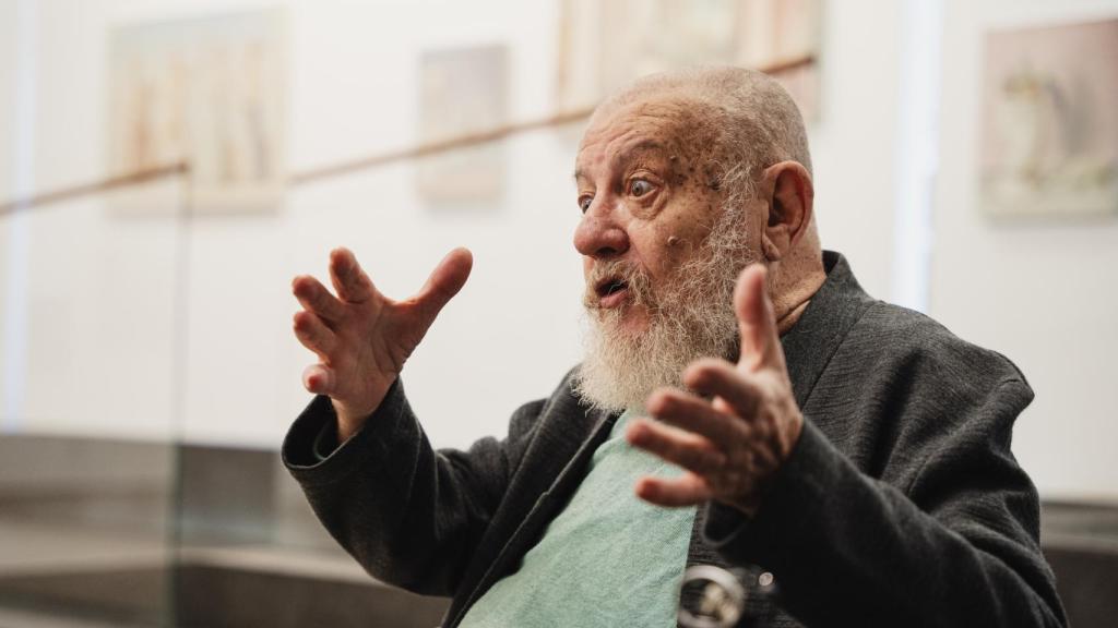 Guillermo Pérez Villalta en un momento de la entrevista