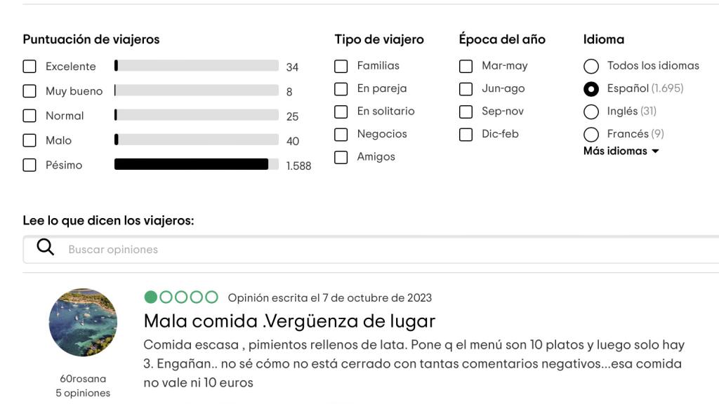 Captura de pantalla de TripAdvisor.