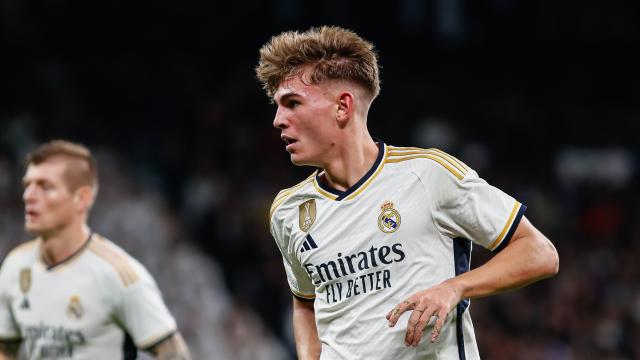 Nico Paz, con el Real Madrid