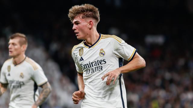 Nico Paz, con el Real Madrid