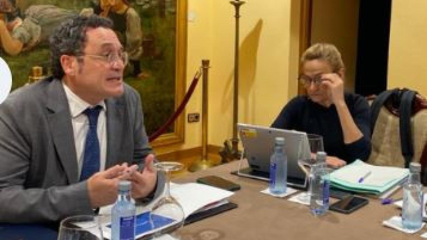 Álvaro García Ortiz, este lunes en la reunión con los fiscales superiores./