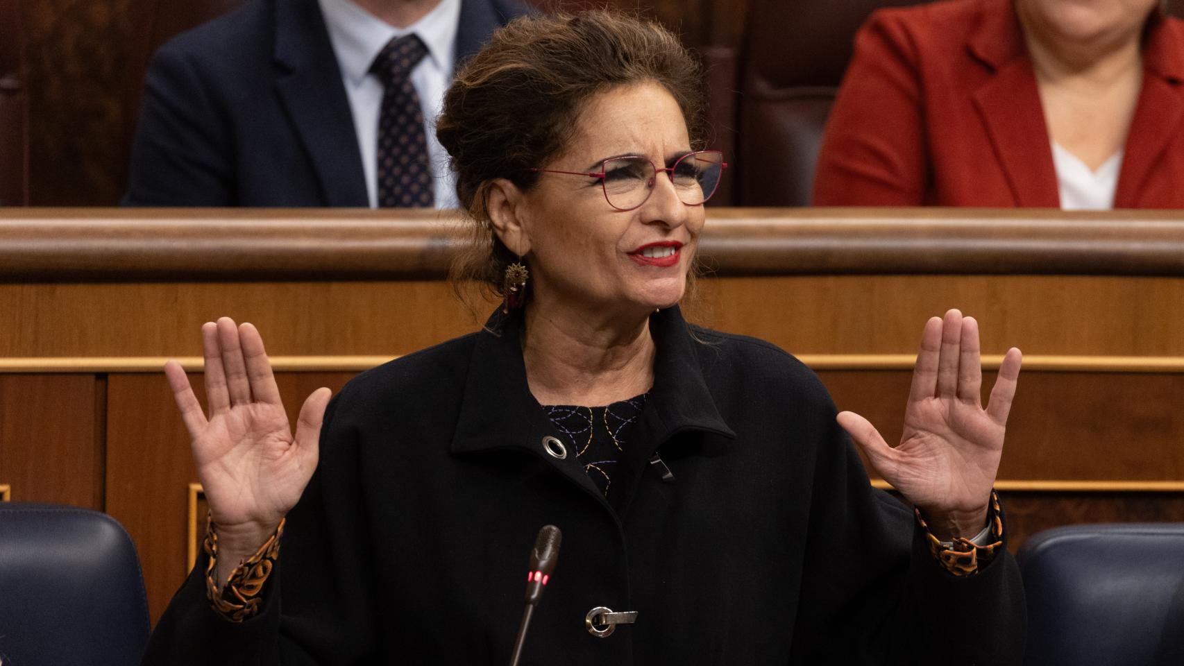 María Jesús Montero, ministra de Hacienda y Función Pública, en el Congreso de los Diputados.