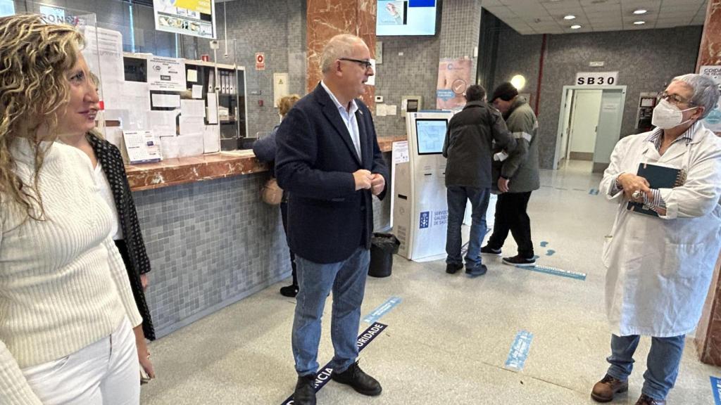 Un momento de la visita, esta mañana