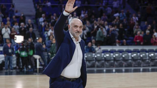 Pablo Laso saluda al WiZink Center.