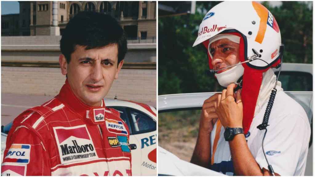 El copiloto coruñés Luis Moya.