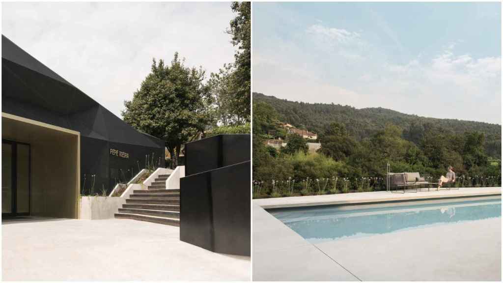 Inforgrafísa de la obra de Nan Arquitectos en el Pazo de la Buzaca, en Pontevedra.