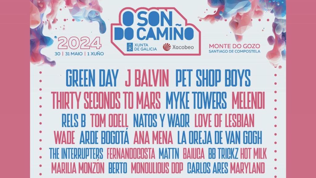 J Balvin, Reels B, Ana Mena, La Oreja de Van Gogh… así es el cartel casi completo de O Son do Camiño 2024