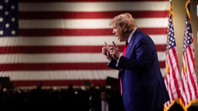 Donald Trump, expresidente de EEUU, durante un mitin en Reno (Nevada).