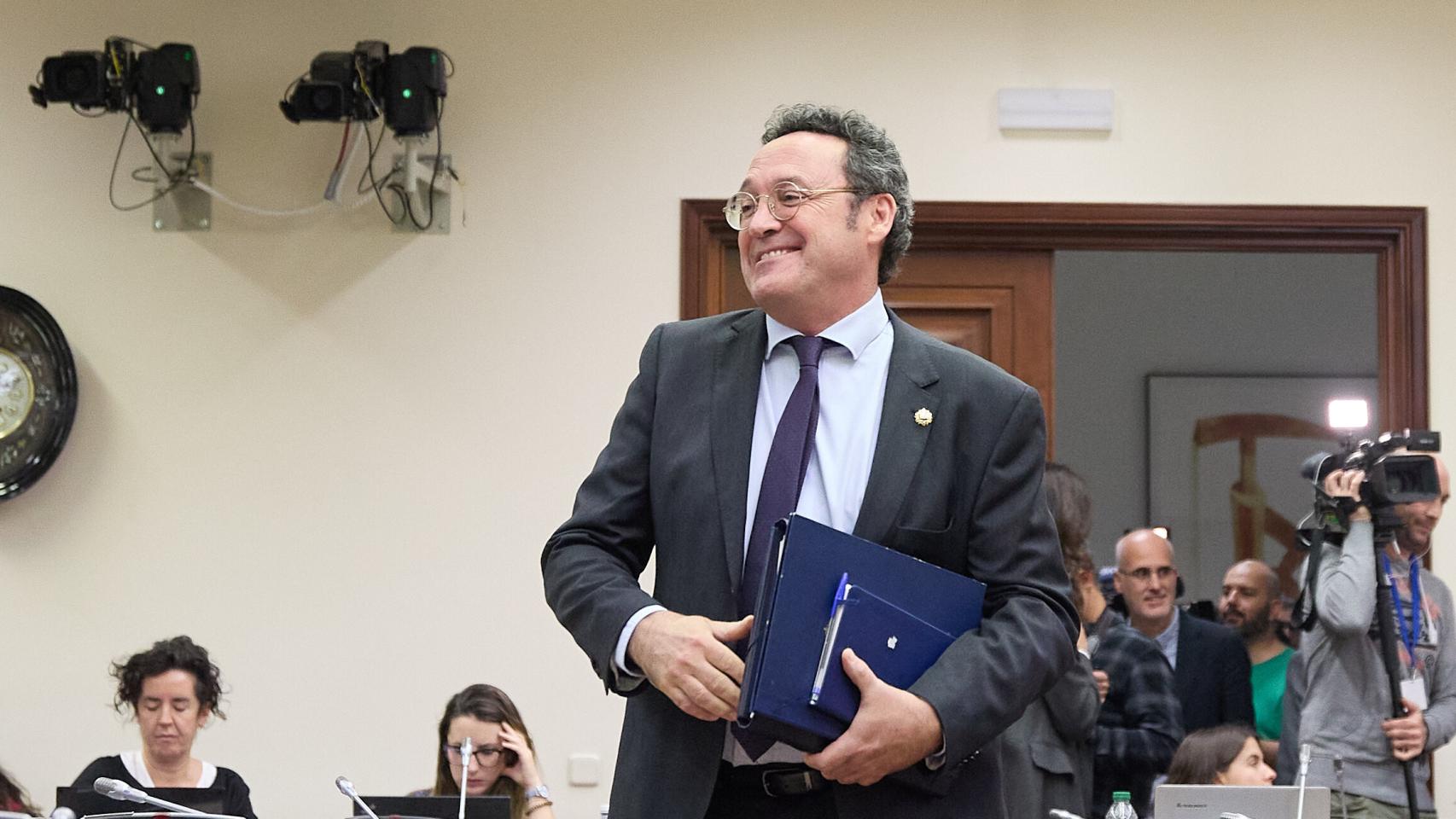 Álvaro García Ortiz, esta mañana en el Congreso de los Diputados