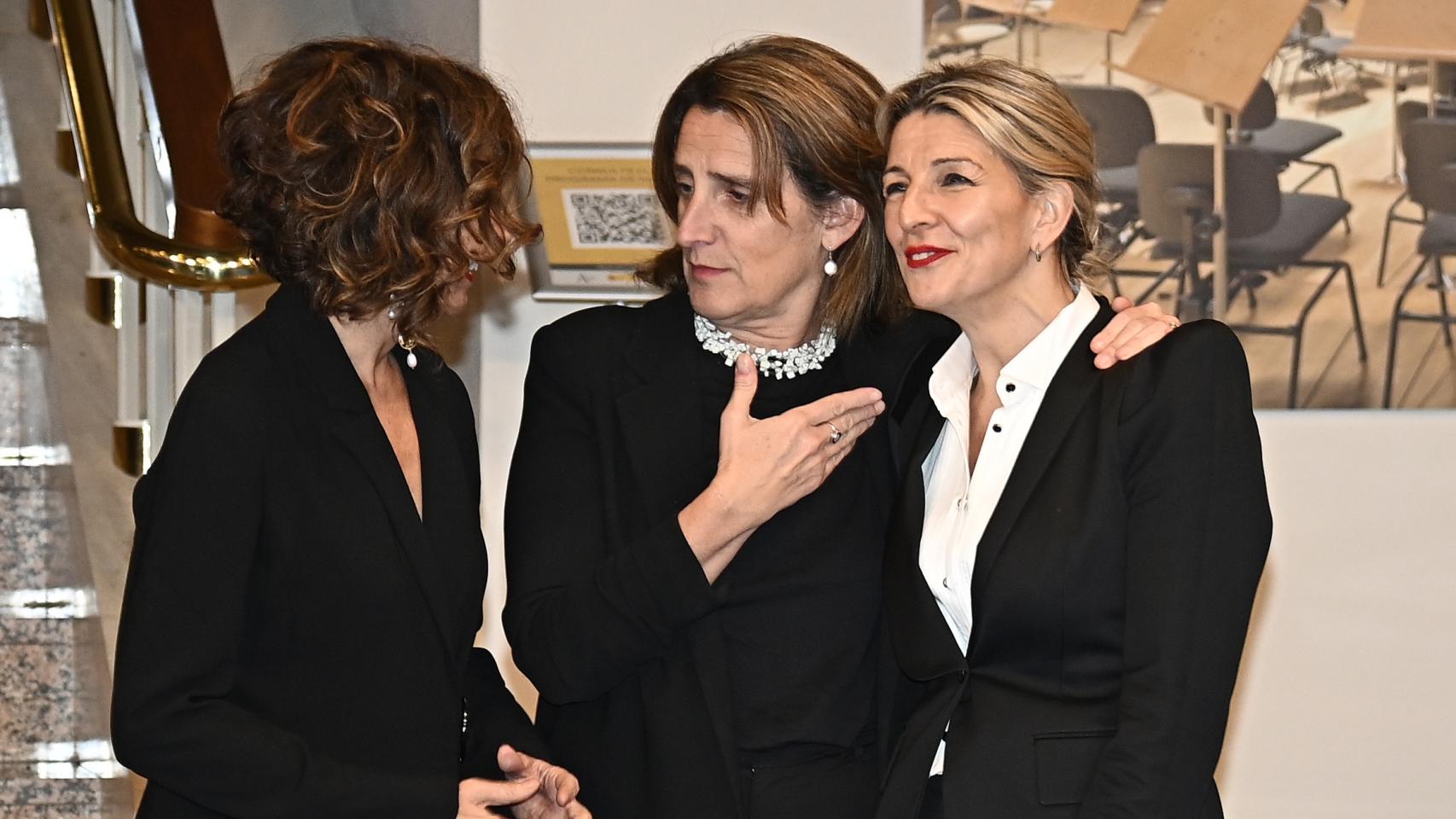 María Jesús Montero, Teresa Ribera y Yolanda Díaz.