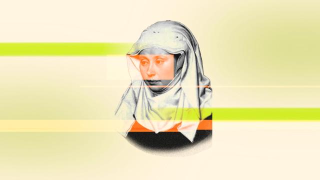 Ilustración de Margarita Porete, una de las beguinas más ilustres.