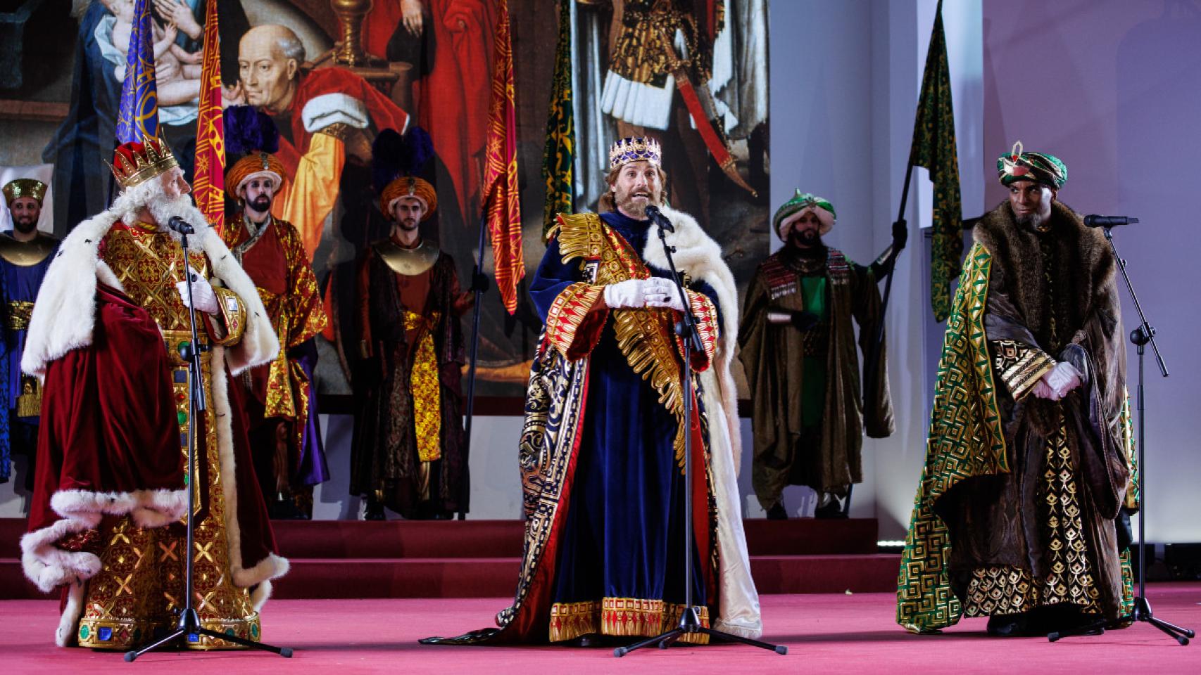 Los Reyes Magos durante la cabalgata principal de Madrid el 5 de enero de 2023.