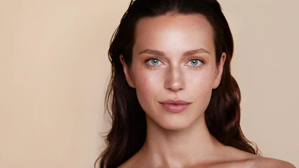 Retrato de una mujer con piel hidratada y firme.