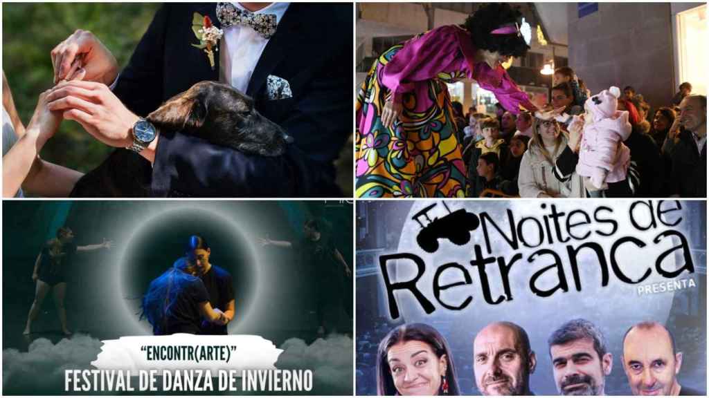 Cuatro de los eventos que tendrán lugar este enero en Pontevedra.
