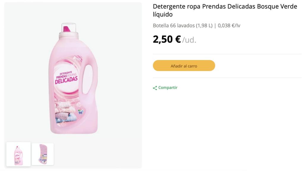 Detergente ropa.