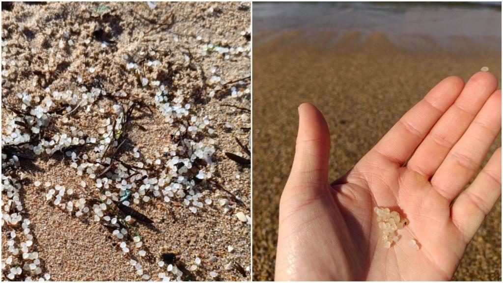 Los pellets de plástico aumentan: Aparecen en O Portiño, Mera o Malpica en A Coruña