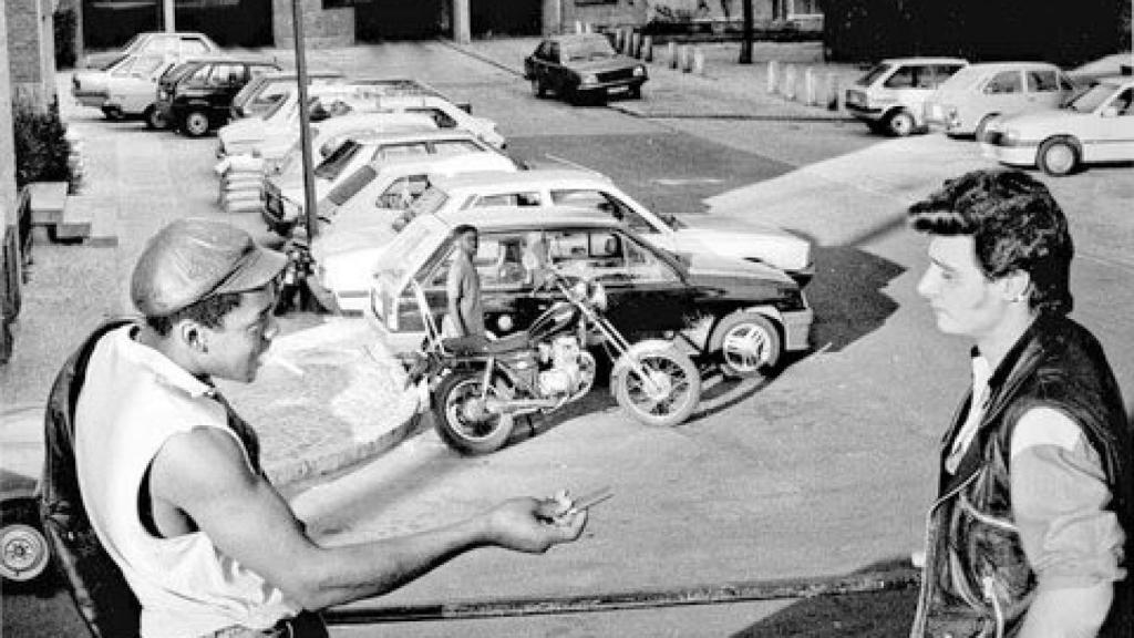 Simón de los Wilders y Teddy de los Breakers, dos célebres rockers de los 80. Foto: Archivo Fernando Adam