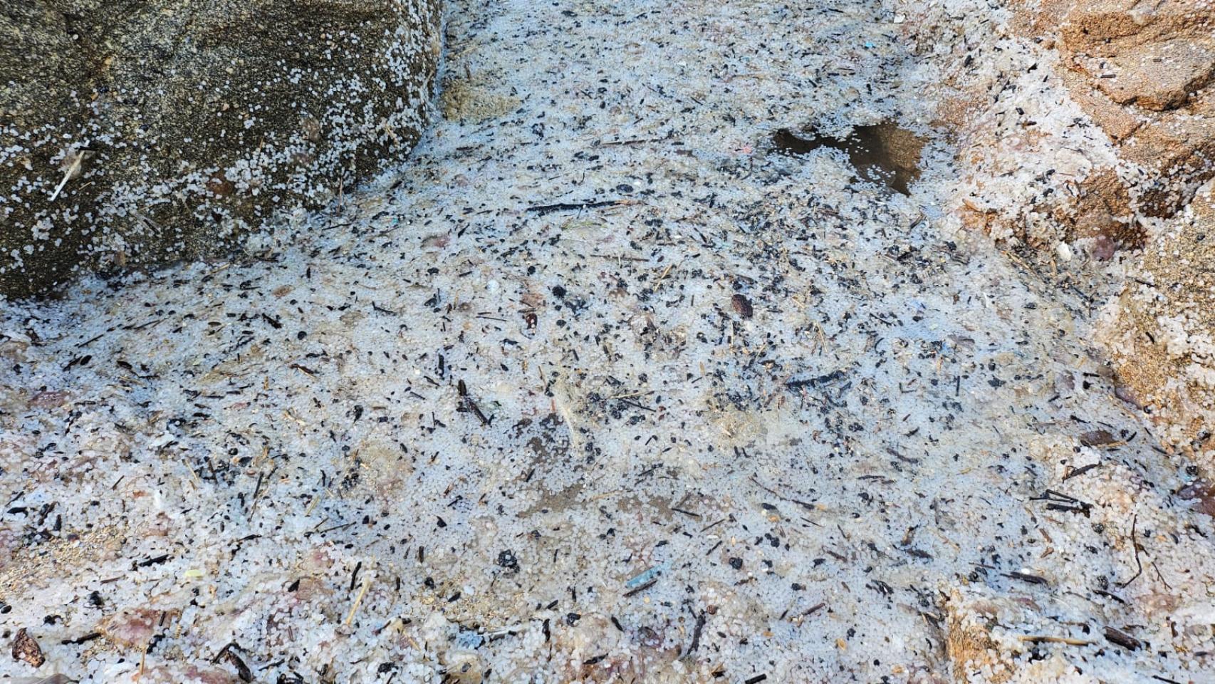 'Pellets' en la playa el 13 de diciembre