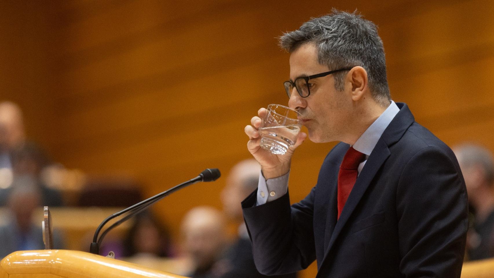 El ministro de Presidencia, Justicia y Relaciones con las Cortes, este miércoles en el Senado./