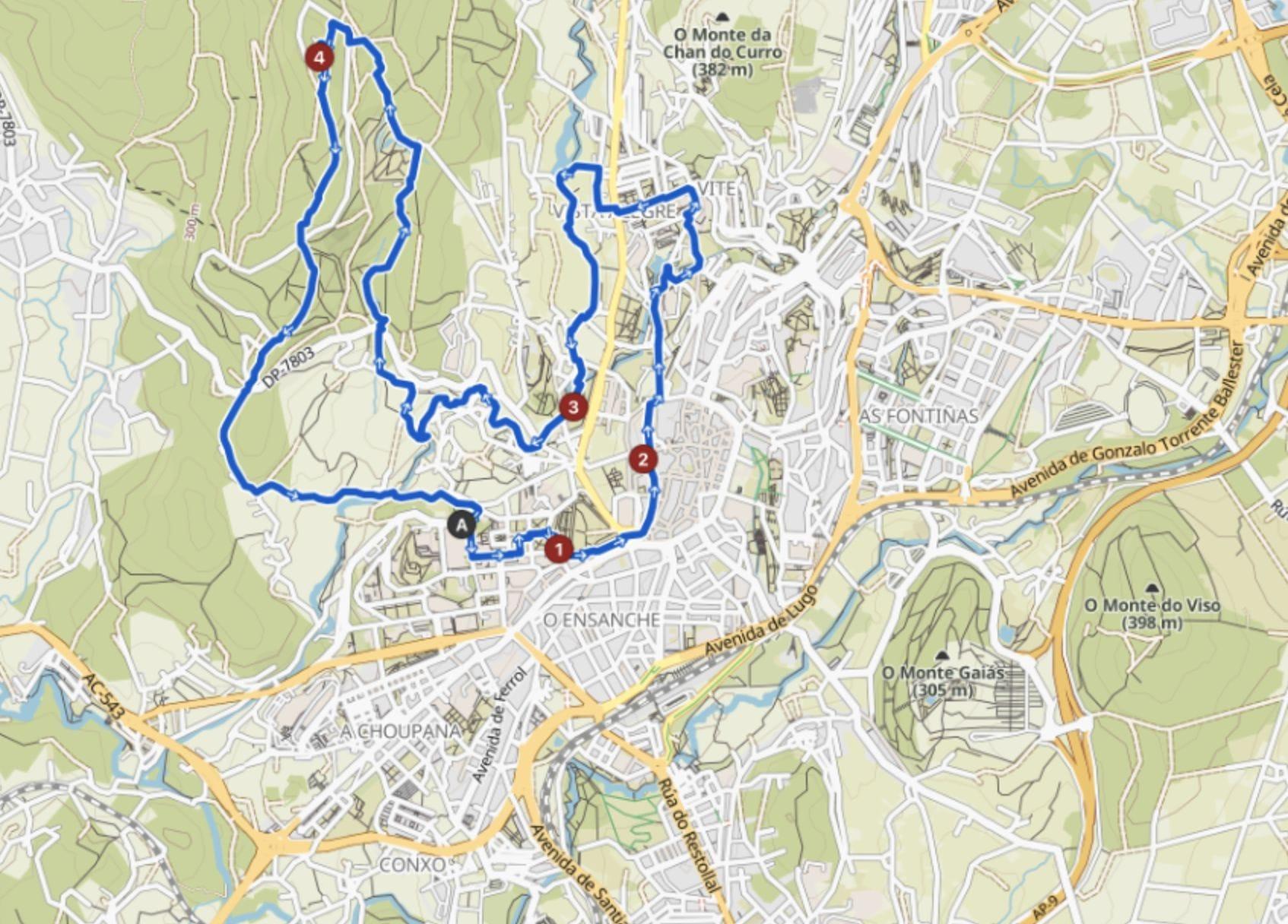 Fuente mapa: Komoot.
