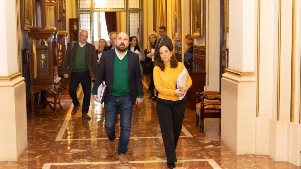 José Manuel Lage Tuñas e Inés Rey esta mañana.