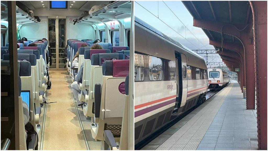 Trenes y pasajeros en A Coruña este 11 de enero.
