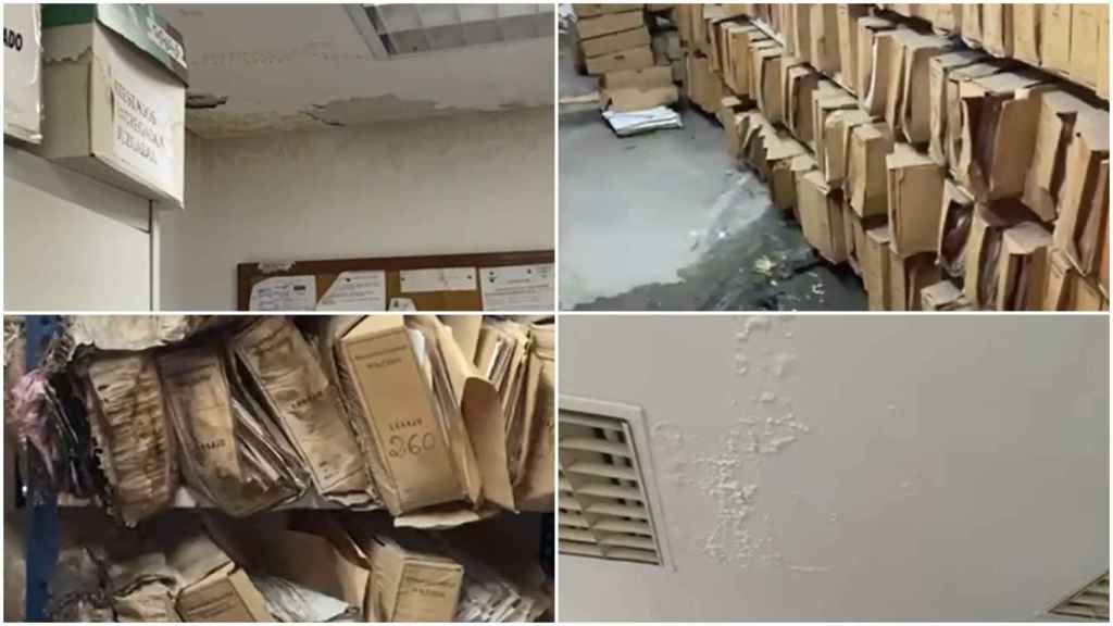 Imágenes del estado de la Comisaría de Policía de Luis Taboada, en Vigo.