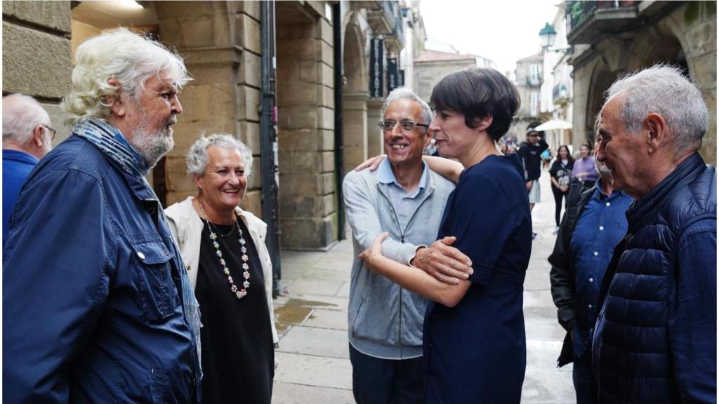 Los que fueran dirigentes históricos del BNG Xosé Manuel Beiras; Encarna Otero; el que fuera diputado en el Parlamento de Galicia, Suarez Canal; y la portavoz nacional del BNG, Ana Pontón, en una imagen de archivo.