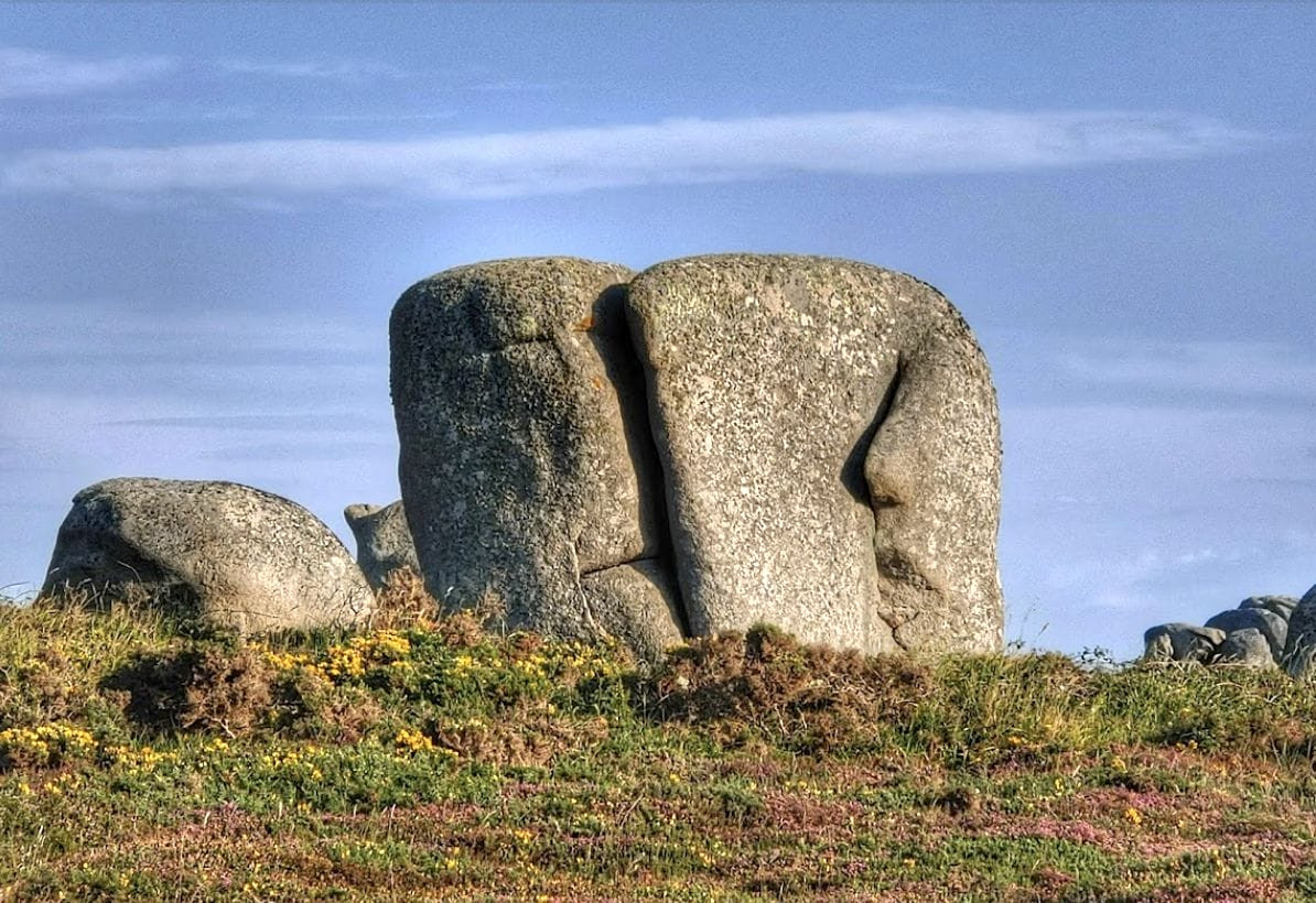 Formación rocosa de la zona de O Con Negro. Foto: Google Earth
