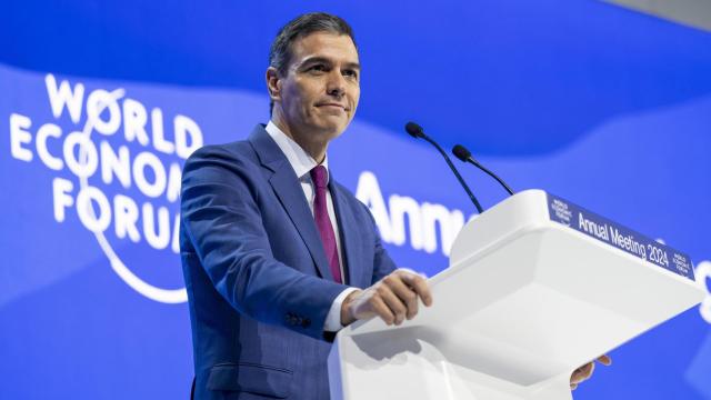 Rueda de prensa de Pedro Sánchez en el Foro de Davos