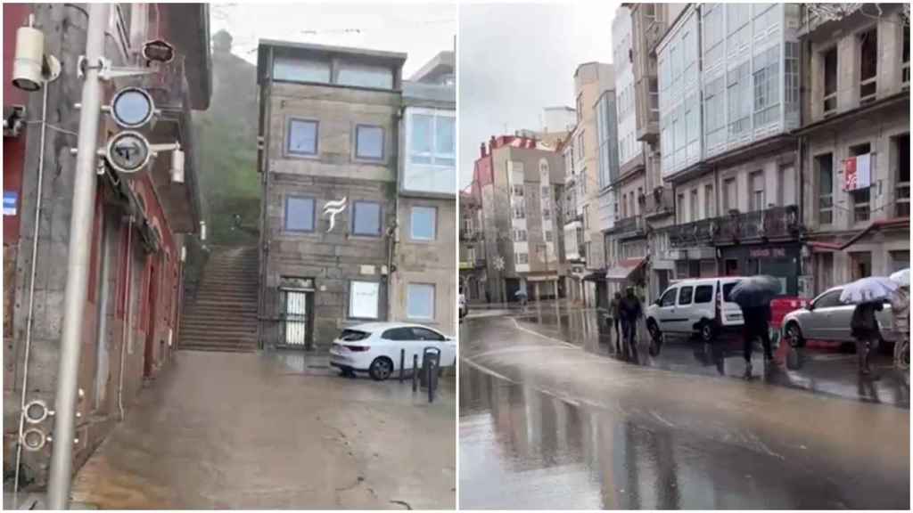 El temporal de viento y lluvia provoca el desbordamiento del Lagares y la caída de árboles