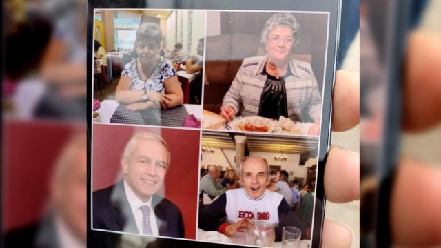 Collage publicado por Amelia en Facebook que muestra a los tres hermanos y a Edward, abajo a la izquierda.