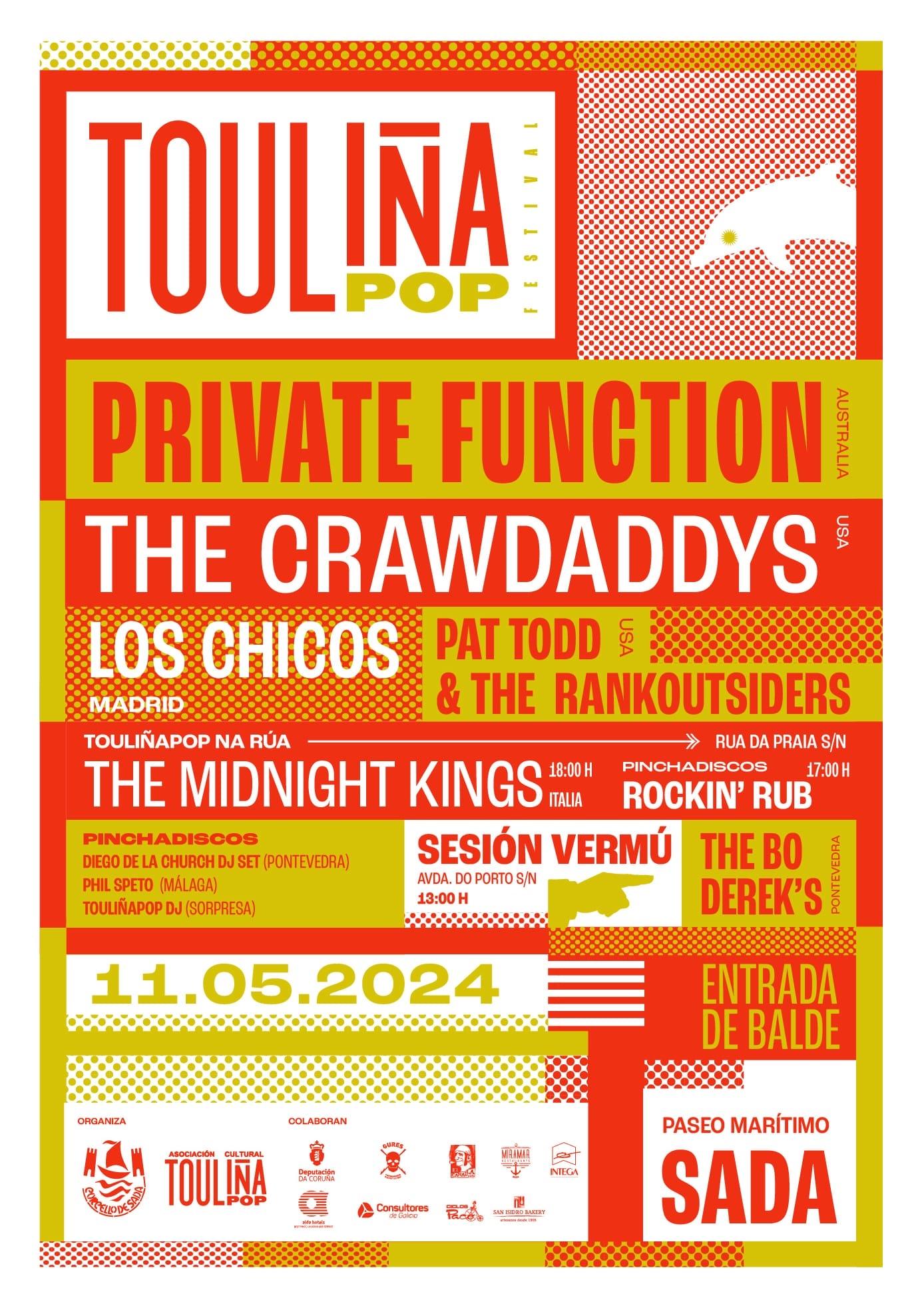 Cartel del Touliña Pop de Sada.
