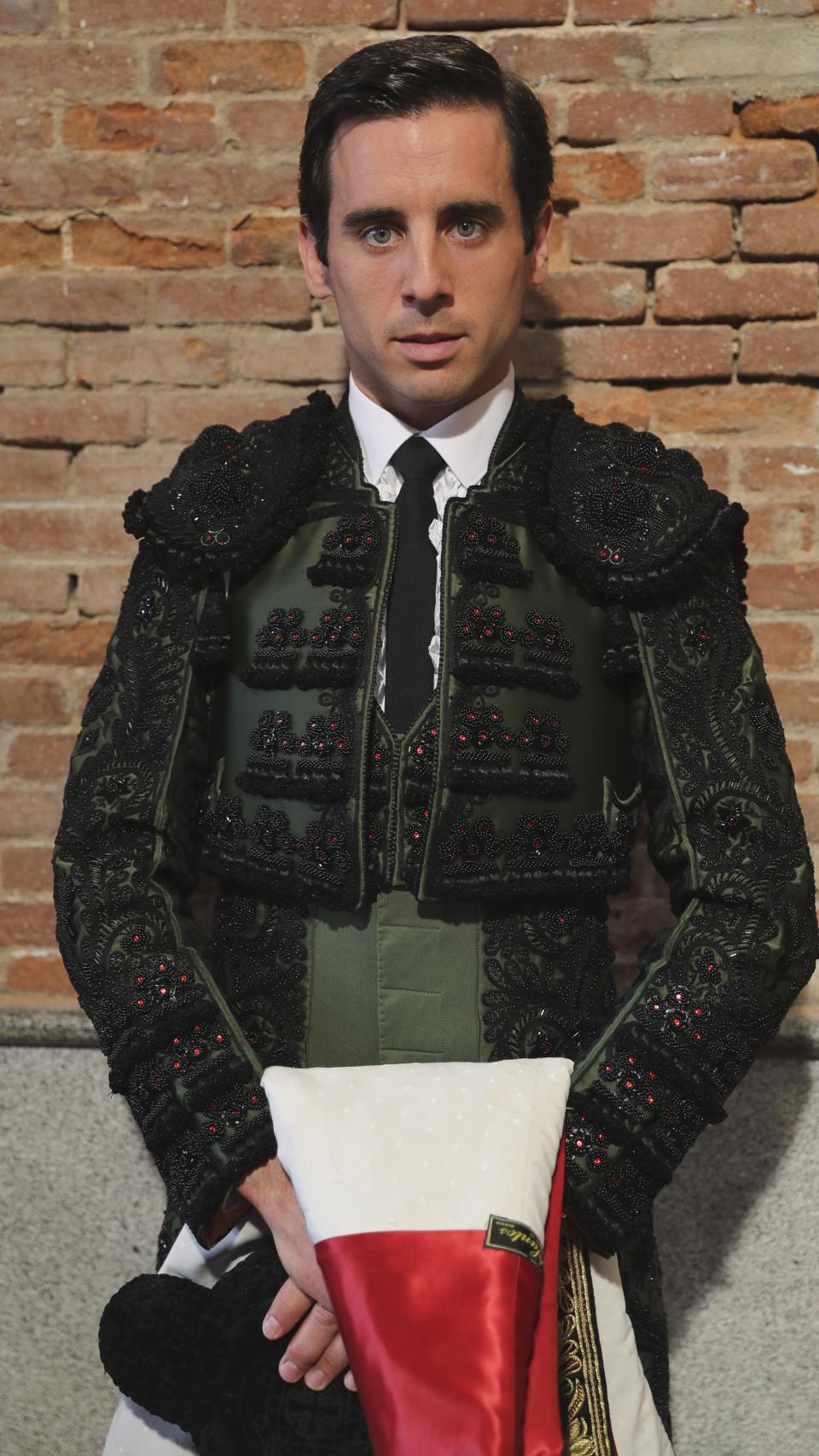 El diestro, vestido de luces, durante una faena en San Isidro, en Madrid, en 2019.