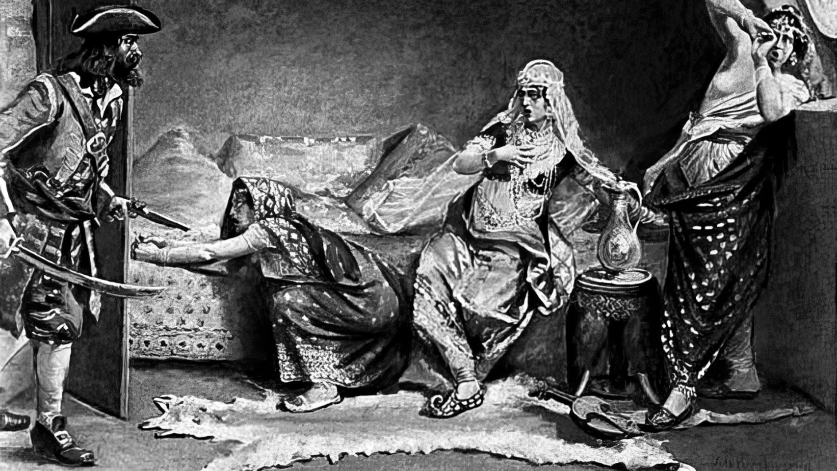 Henry Every durante el asalto al Ganj-i-Sawai.