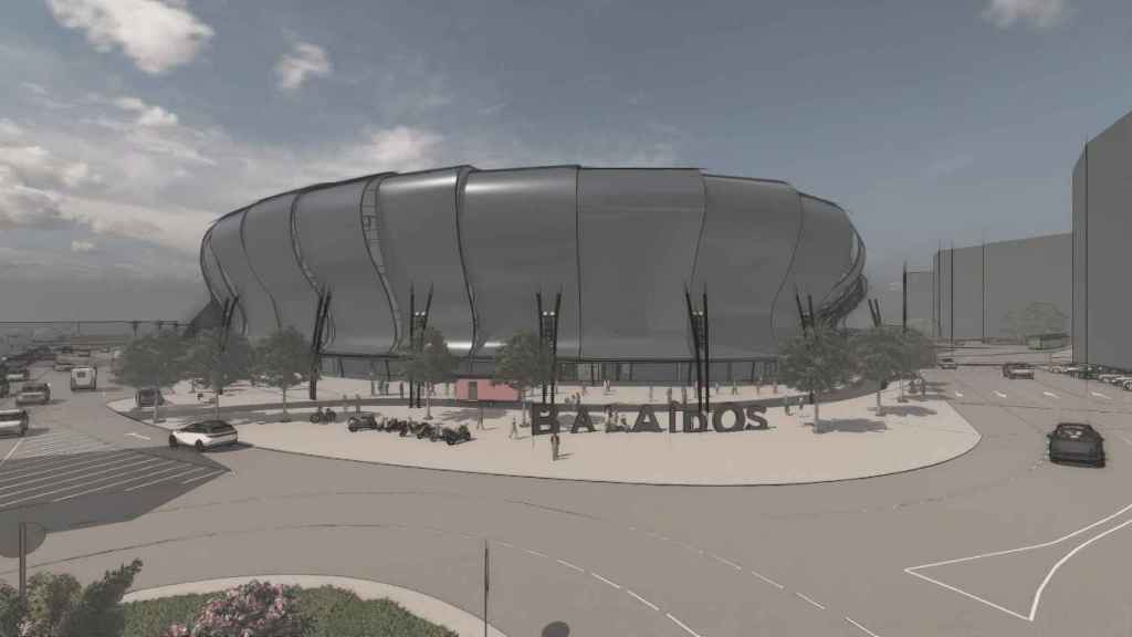 Recreación de la obra de reforma completa de Balaídos.