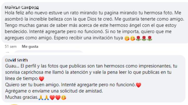 Mensajes que recibió Ángeles, una de las hermanas halladas muertas en Morata de Tajuña, por la red social Facebook.