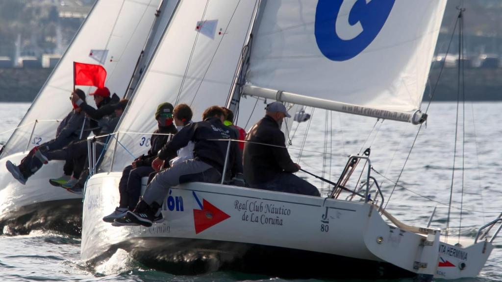 Regata de vela en A Coruña.