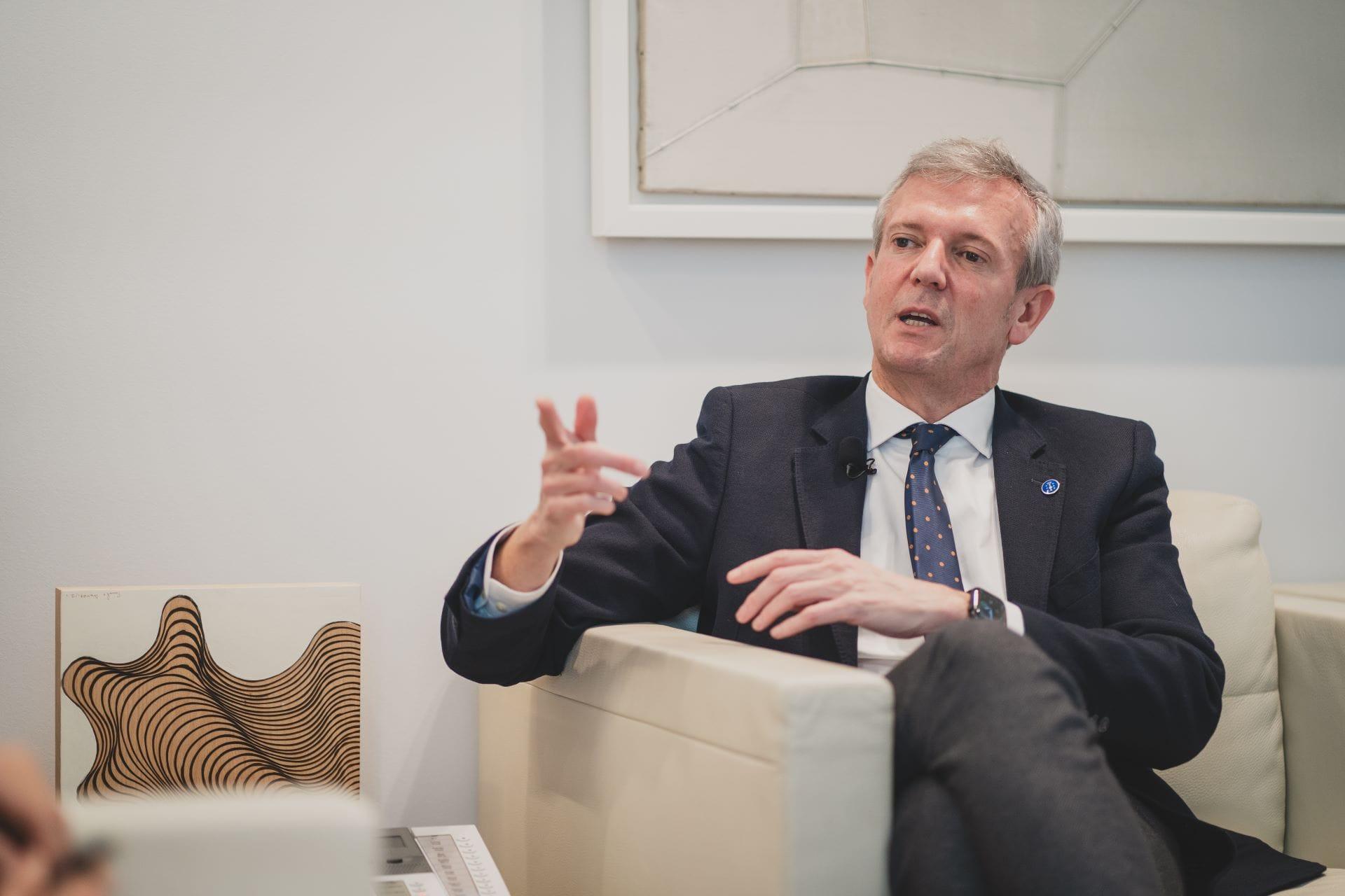 Rueda, en un momento de la entrevista (Foto: Javier Carbajal)