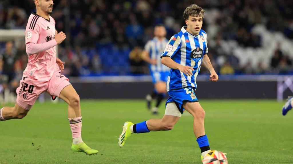 David Mella fue clave en el triunfo del Dépor sobre la Ponferradina