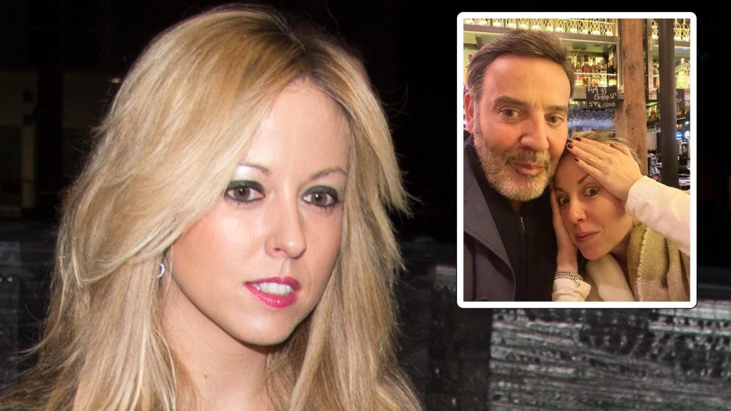 Ana Villarrubia, la exnuera de Ana Rosa Quintana, en un montaje de EL ESPAÑOL junto a su futuro marido.