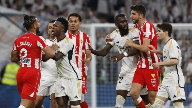 Tangana entre jugadores del Real Madrid y del Almería