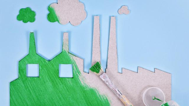 Imagen de archivo de un dibujo pintado de verde (iStock).