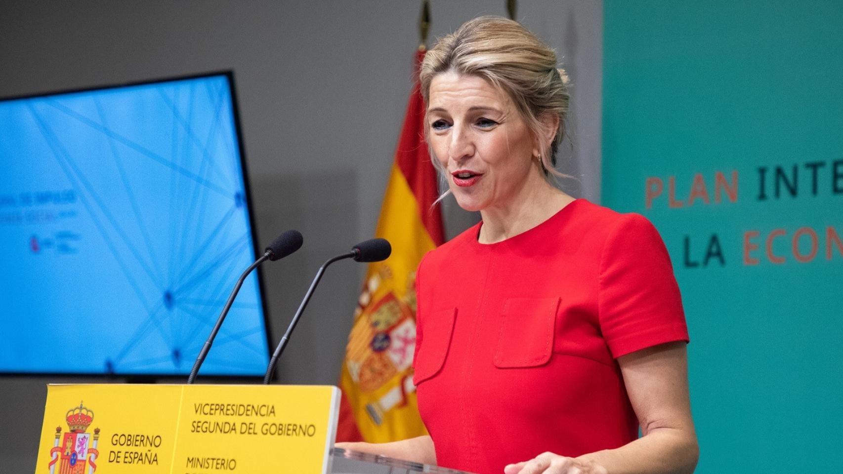 La vicepresidenta segunda y ministra de Trabajo y Economía Social, Yolanda Díaz.
